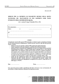 Modulo Richiesta TFR in Busta Paga